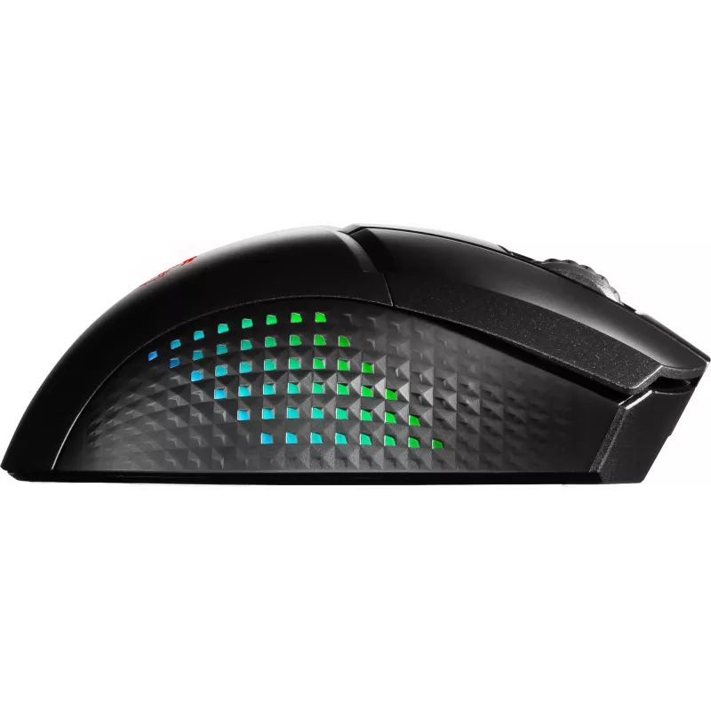 Mouse MSI CLUTCH GM51 LIGHTWEIGHT WIRELESS gaming per destrimani RF + Bluetooth + USB Type-C ottico 26000 DPI