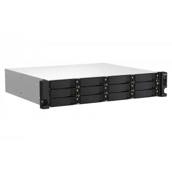 QNAP TS-1264U-RP NAS rack (2U) Intel® Celeron® 8 GB DDR4 0 TB QNAP QTS alluminio, nero