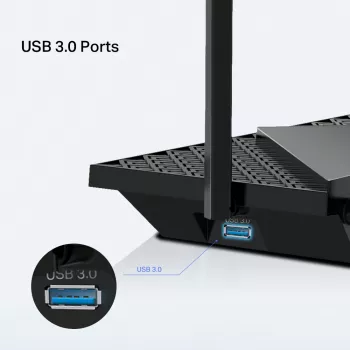 TP-Link Archer AX5400 router Multi-Gigabit WiFi 6, Wi-Fi 6 (802.11ax), dual band (2,4 GHz / 5 GHz), Ethernet LAN, nero, router desktop/da bastone