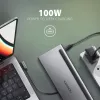Docking station Axagon HMC-4KX3 Hub USB-C 5Gbps, 3x USB-A, 2x HDMI, DP, RJ-45, SD/microSD, Audio, PD 100W, cavo 40cm