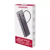 Docking station Axagon HMC-4KX3 Hub USB-C 5Gbps, 3x USB-A, 2x HDMI, DP, RJ-45, SD/microSD, Audio, PD 100W, cavo 40cm