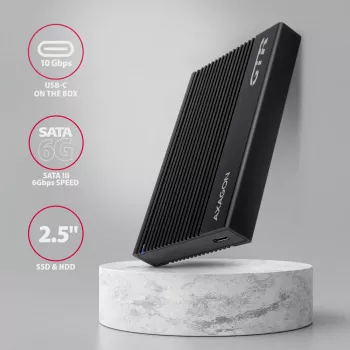 Case HDD/SSD Axagon EE25-GTR USB-C 3.2 Gen 2 Nero 2,5 pollici