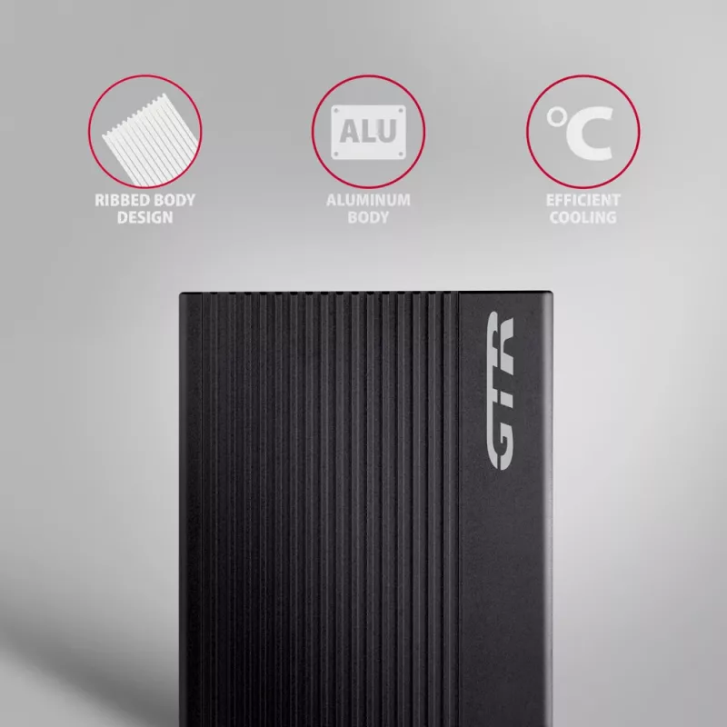 Case HDD/SSD Axagon EE25-GTR USB-C 3.2 Gen 2 Nero 2,5 pollici