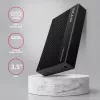 Axagon EE35-GTR USB-C 5Gbps - SATA 6G, 3.5 RIBBED box BLACK - Case HDD USB Type-C 3,5 pollici