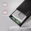 Axagon EE35-GTR USB-C 5Gbps - SATA 6G, 3.5 RIBBED box BLACK - Case HDD USB Type-C 3,5 pollici
