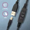 Axagon ADR-215B Cavo attivo di collegamento/ripetitore USB 2.0 A-M -> B-M 15 m