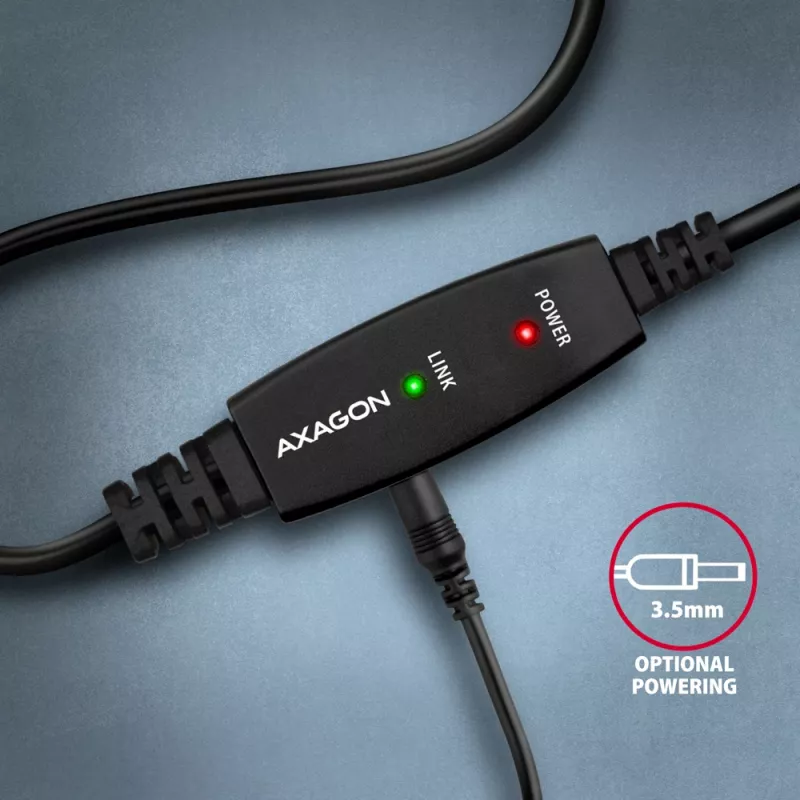 Axagon ADR-215B Cavo attivo di collegamento/ripetitore USB 2.0 A-M -> B-M 15 m
