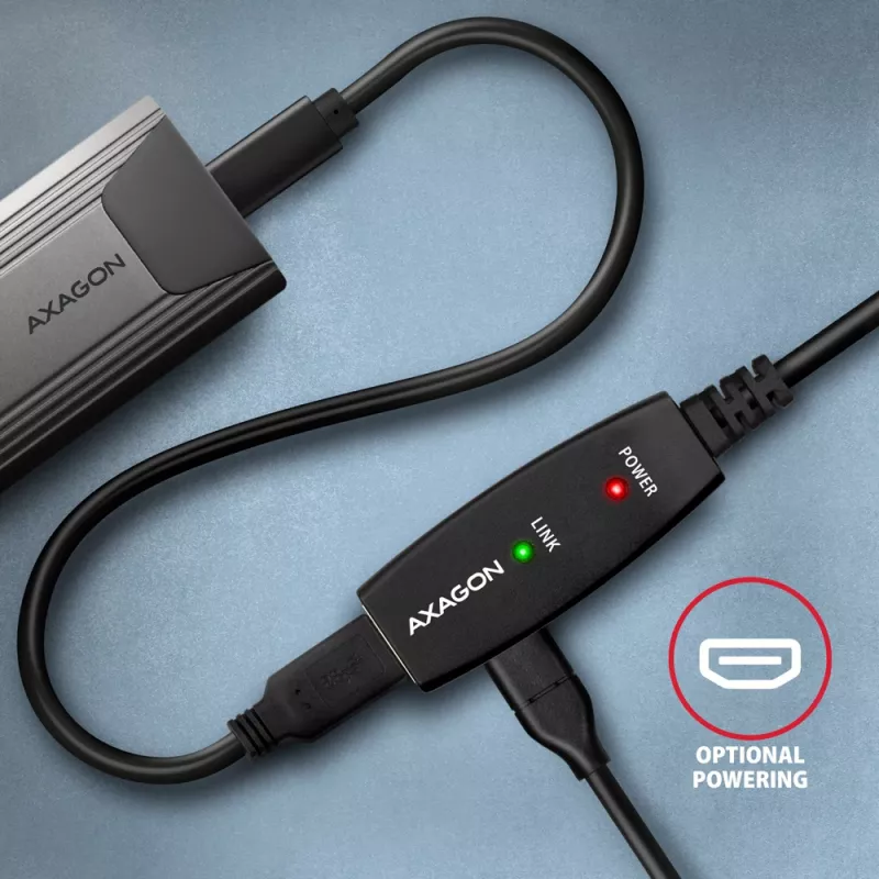 Axagon ADR-305 Cavo attivo di prolunga/ripetitore USB 3.2 Gen 1 A-M -> A-F 5 m
