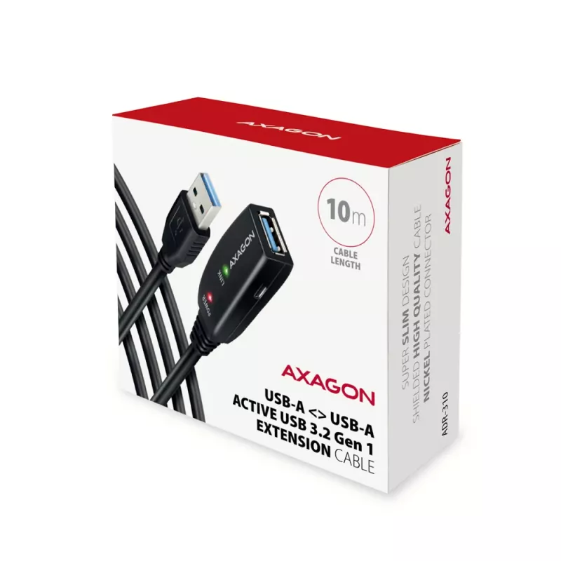 Axagon ADR-310 Cavo attivo di prolunga/ripetitore USB 3.2 Gen 1 A-M -> A-F 10m