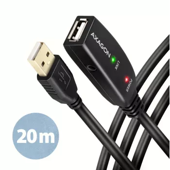 Axagon ADR-220 Cavo attivo di prolunga/ripetitore USB 2.0 A-M -> A-F 20 m