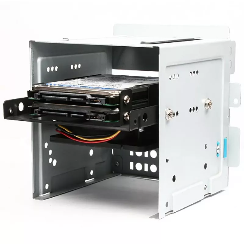 Axagon RHD-225 METAL Supporto per 2x HDD/SSD 2,5 pollici in alloggiamento 3,5 pollici, supporto ventola