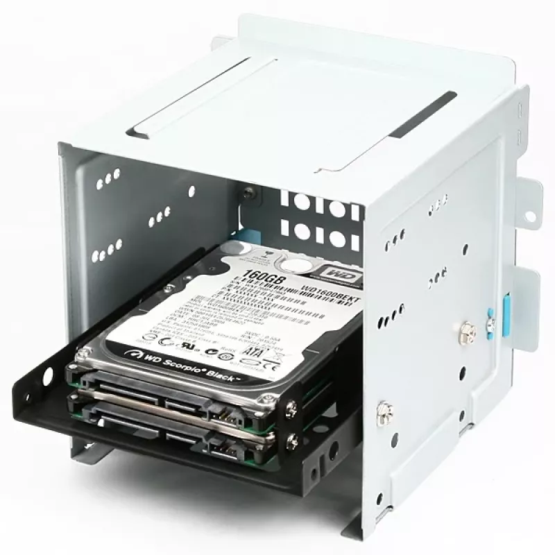 Axagon RHD-225 METAL Supporto per 2x HDD/SSD 2,5 pollici in alloggiamento 3,5 pollici, supporto ventola