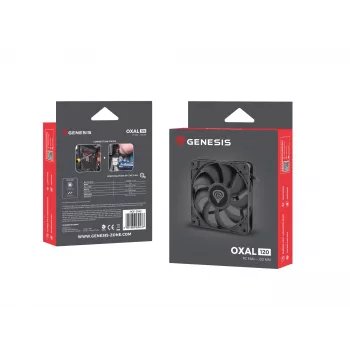 GENESIS Oxal 120 Ventola per case PC 12 cm Nero 1 pz.
