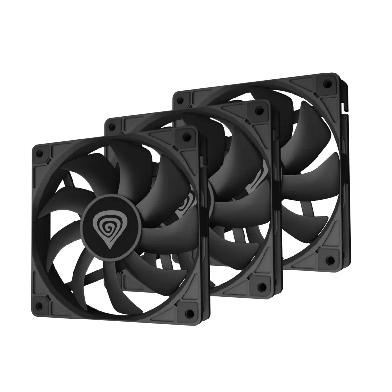GENESIS Oxal 120 Ventola per case PC 12 cm Nero 3 pz.