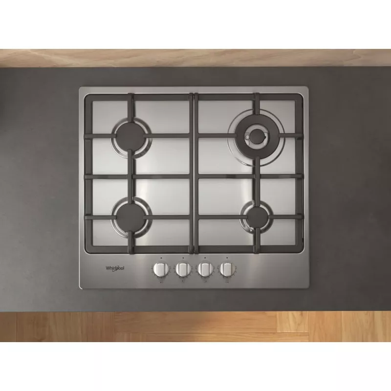 Whirlpool TGML 661 IX R acciaio inox da incasso 58 cm gas 4 zone
