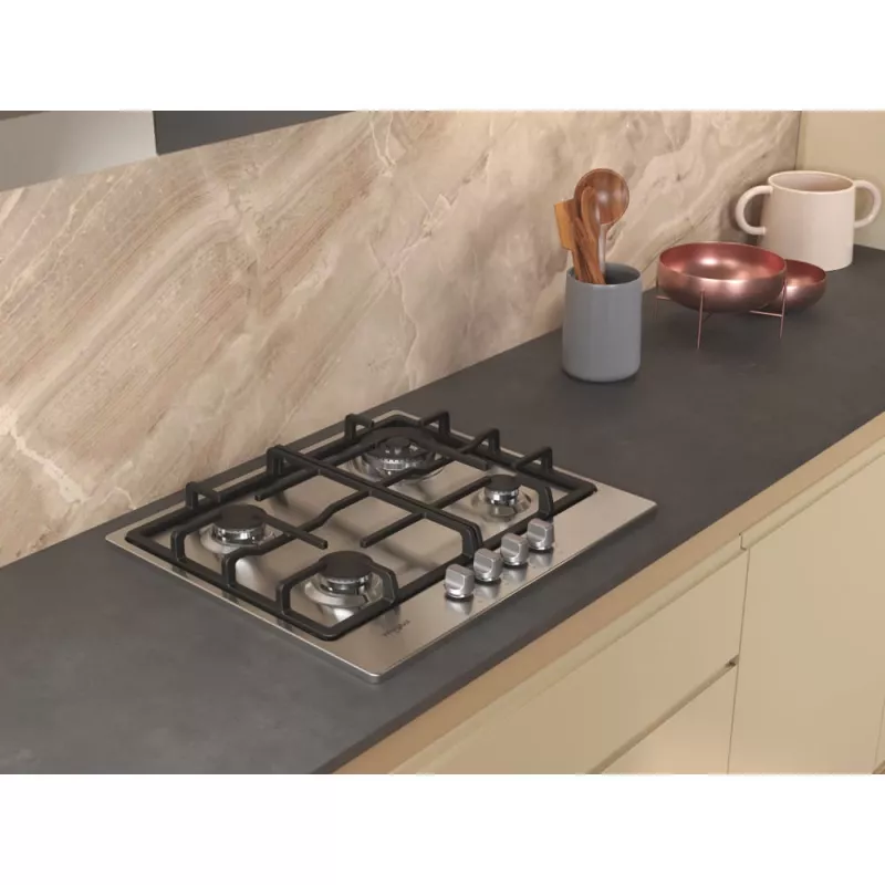 Whirlpool TGML 661 IX R acciaio inox da incasso 58 cm gas 4 zone