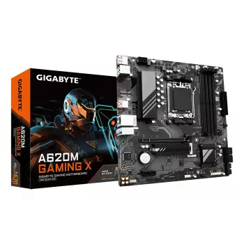 GIGABYTE A620M GAMING X scheda madre – supporta CPU AMD Ryzen 8000, VRM digitale 8+2+1 fasi, fino a 8000 MHz DDR5 (OC), 1x PCIe 4.0 M.2, GbE LAN, USB 3.2 Gen 2