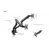 ICY BOX IB-MS314-T 81,3 cm (32 inch) scrivania nero