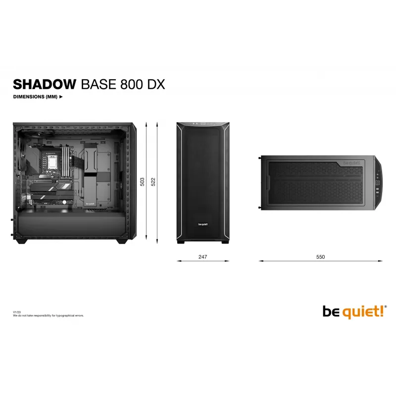 Case PC be quiet! Shadow Base 800 DX Midi Tower nero