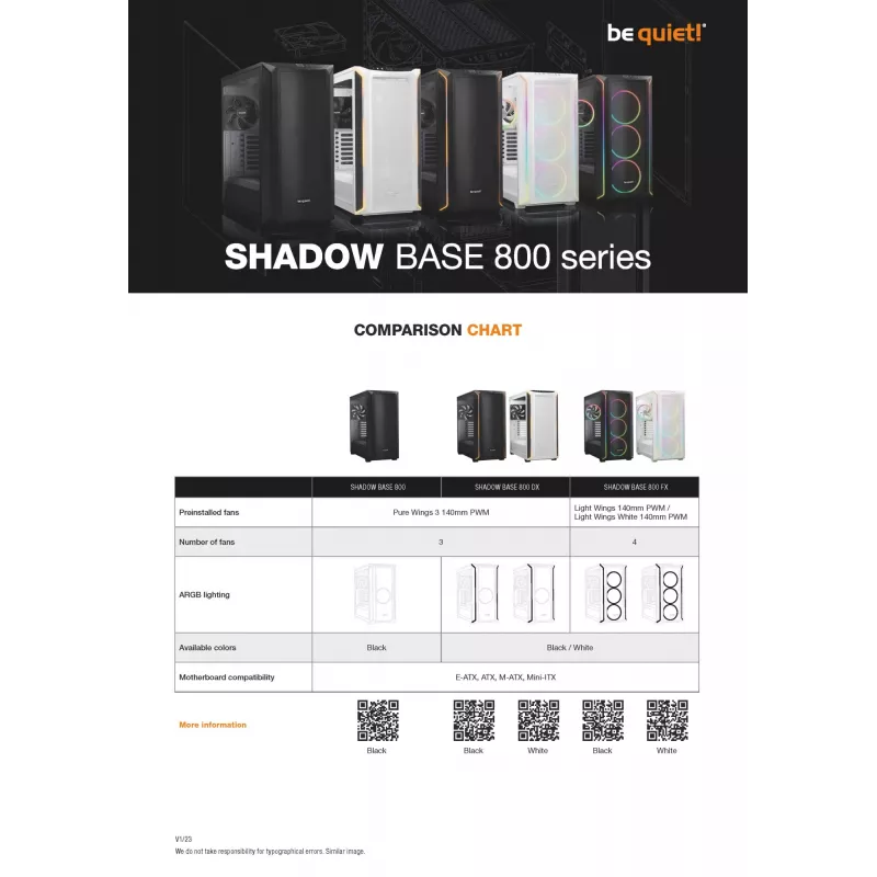 Case PC be quiet! Shadow Base 800 FX Midi Tower nero