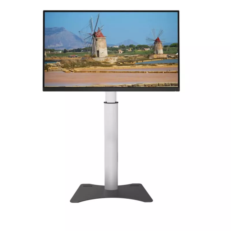 Techly ICA-TR39 supporto TV da pavimento, 32-70 pollici, 40 kg, VESA 800x400, nero/argento