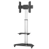Techly supporto a pavimento con carrello portaoggetti TV LCD/LED/Plasma 37-70 pollici argento