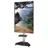 Techly supporto a pavimento con carrello portaoggetti TV LCD/LED/Plasma 37-70 pollici argento