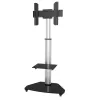 Techly supporto a pavimento con carrello portaoggetti TV LCD/LED/Plasma 37-70 pollici argento
