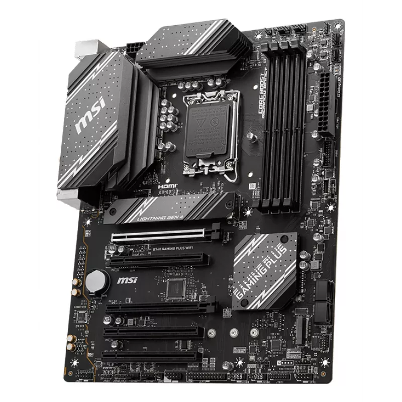 Scheda madre MSI B760 GAMING PLUS WIFI — Intel B760, LGA 1700, ATX, DDR5, 4 DIMM, Wi‑Fi 6E, 2.5Gb LAN