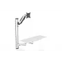 DIGITUS supporto a parete per workstation (monitor, tastiera, mouse) 32 pollici, 8 kg, VESA 75x75/100x100, bianco/nero