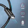 Axagon BUCM2-CM30AB cavo dati e ricarica USB 480Mbps 3 m. PD 240W, 5A. Nero intrecciato