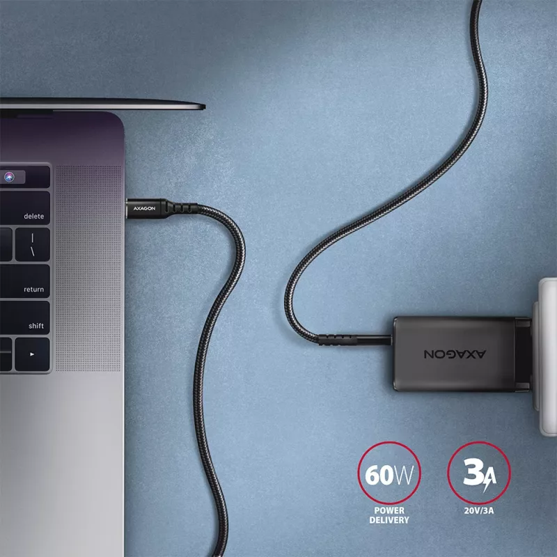 Cavo USB Axagon BUCM-CM10AB 1m USB 2.0 USB C nero