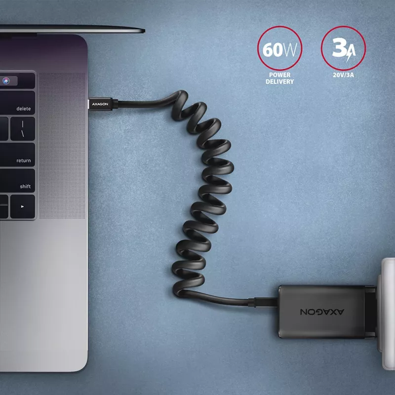 Cavo USB Axagon BUCM-CM20TB 1,1m PD 60W 3A nero