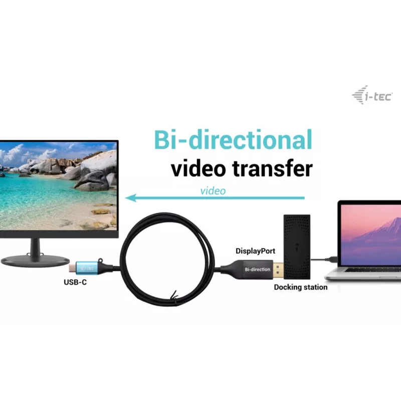 i-tec adattatore a cavo USB-C DisplayPort bidirezionale 8K/30Hz 150 cm