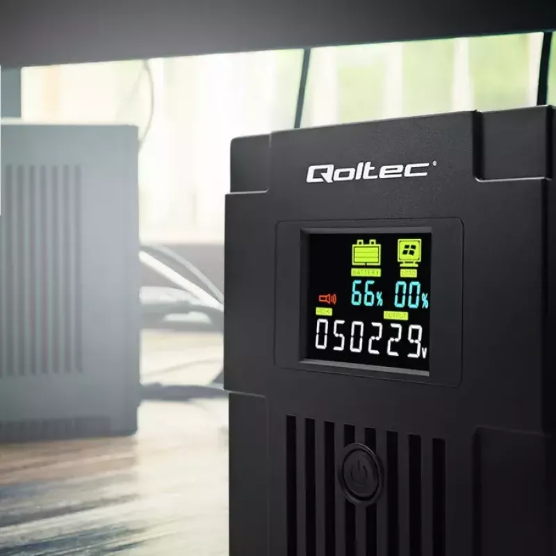 Gruppo di continuità Qoltec 53771 2 kVA 1200 W 2 uscite AC