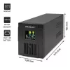Gruppo di continuità Qoltec 53771 2 kVA 1200 W 2 uscite AC