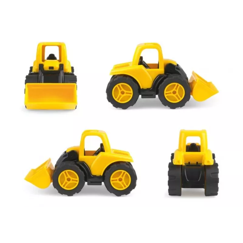 Box giocattolo ruspa Lena Workies 01262 veicolo da costruzione in plastica per sabbia e gioco
