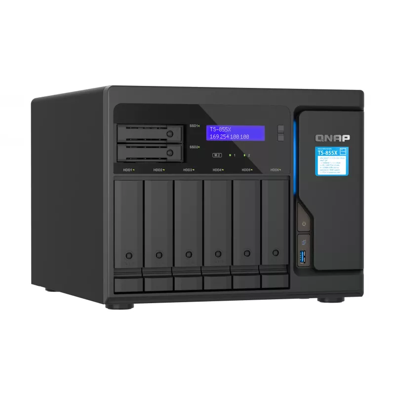 QNAP TS-855X SAN tower Intel Atom® C5125 8 GB DDR4 0 TB QNAP QTS nero