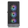 Thermaltake Ceres 500 TG ARGB case per PC Midi Tower, E-ATX, vetro temperato, 3 ventole ARGB da 140 mm anteriori, USB-C, nero