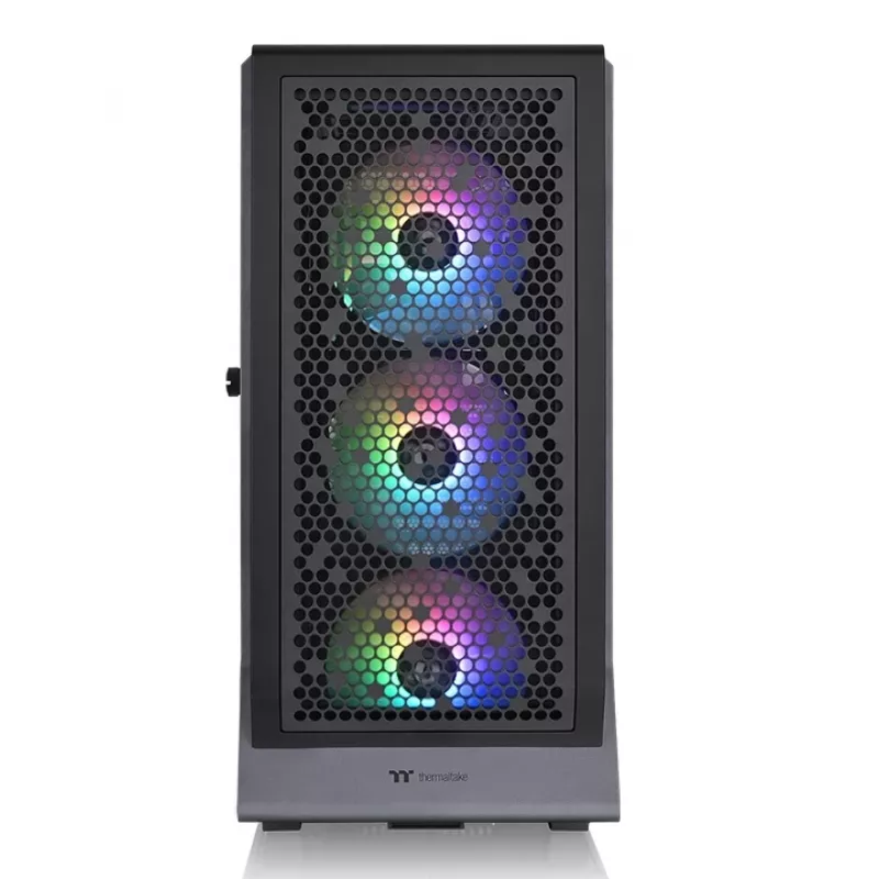 Thermaltake Ceres 500 TG ARGB case per PC Midi Tower, E-ATX, vetro temperato, 3 ventole ARGB da 140 mm anteriori, USB-C, nero