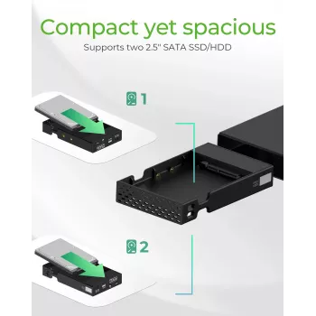 ICY BOX case RAID per 2x HDD/SSD interfaccia USB 3.2 Gen 2 Type-C® / Type-A