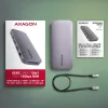 Axagon HMC-12GM2, hub USB 10 Gbps, 3x USB-A, USB-C, HDMI, DP, RJ-45, M.2, SD/mSD, audio, PD