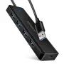 Axagon HUE-C1A hub TRAVEL 4x USB 5 Gbps, ingresso alimentazione USB-C, cavo USB-A 19 cm