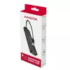 Axagon HUE-C1A hub TRAVEL 4x USB 5 Gbps, ingresso alimentazione USB-C, cavo USB-A 19 cm