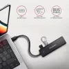 Axagon HUE-C1C hub TRAVEL 4x USB 5 Gbps, ingresso alimentazione USB-C, cavo USB-C 19 cm