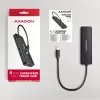 Axagon HUE-C1C hub TRAVEL 4x USB 5 Gbps, ingresso alimentazione USB-C, cavo USB-C 19 cm