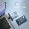 Lettore di smart card / carte ID Axagon CRE-SMPA USB-A PocketReader, USB 2.0, nero, 13 g