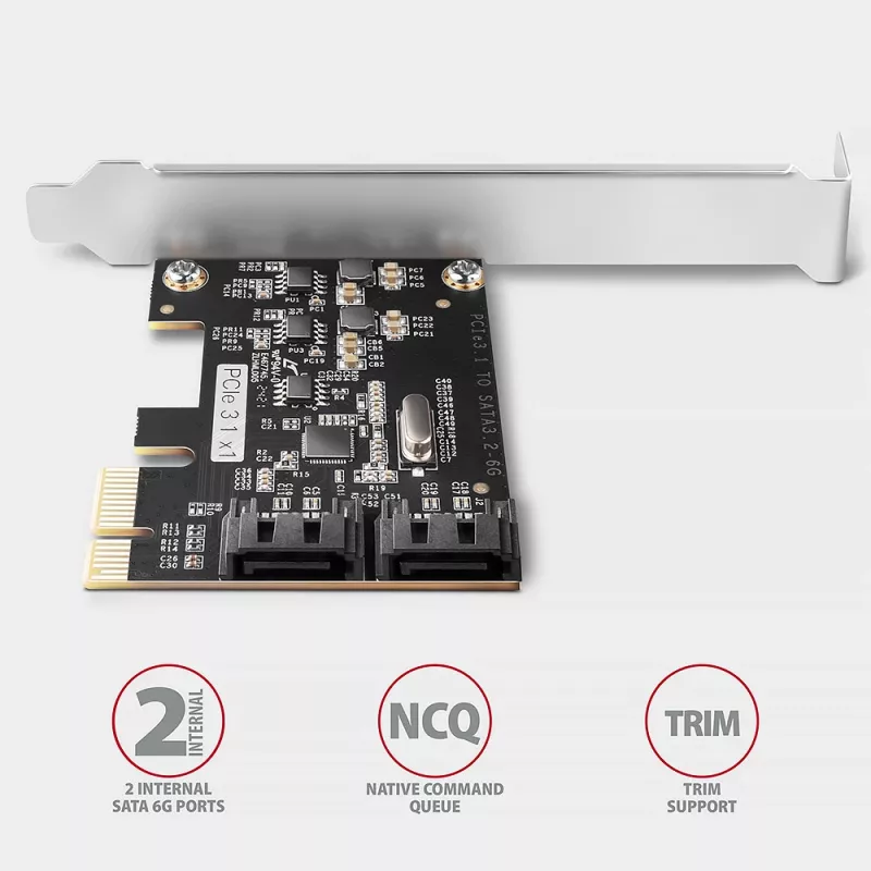 Adattatore SATA interno Axagon PCES-SJ2 PCIe 2 Gbit/s nero