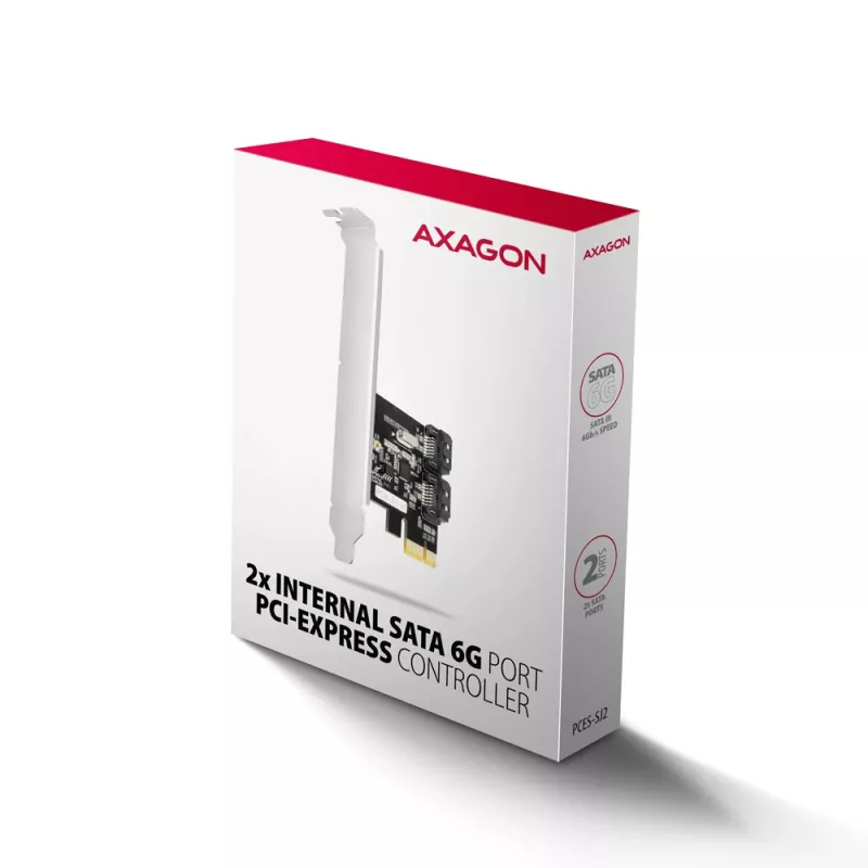 Adattatore SATA interno Axagon PCES-SJ2 PCIe 2 Gbit/s nero