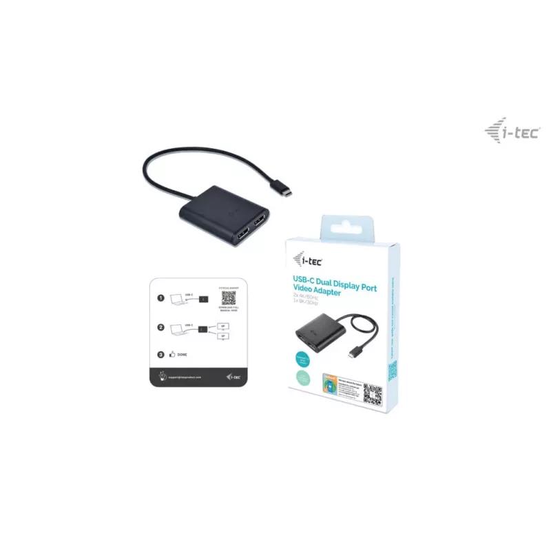 Adattatore video i-tec USB-C Dual 4K DisplayPort